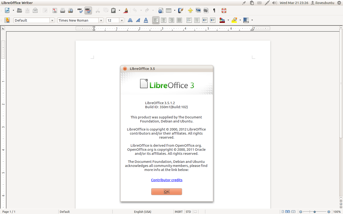 libreoffice 3.5.1
