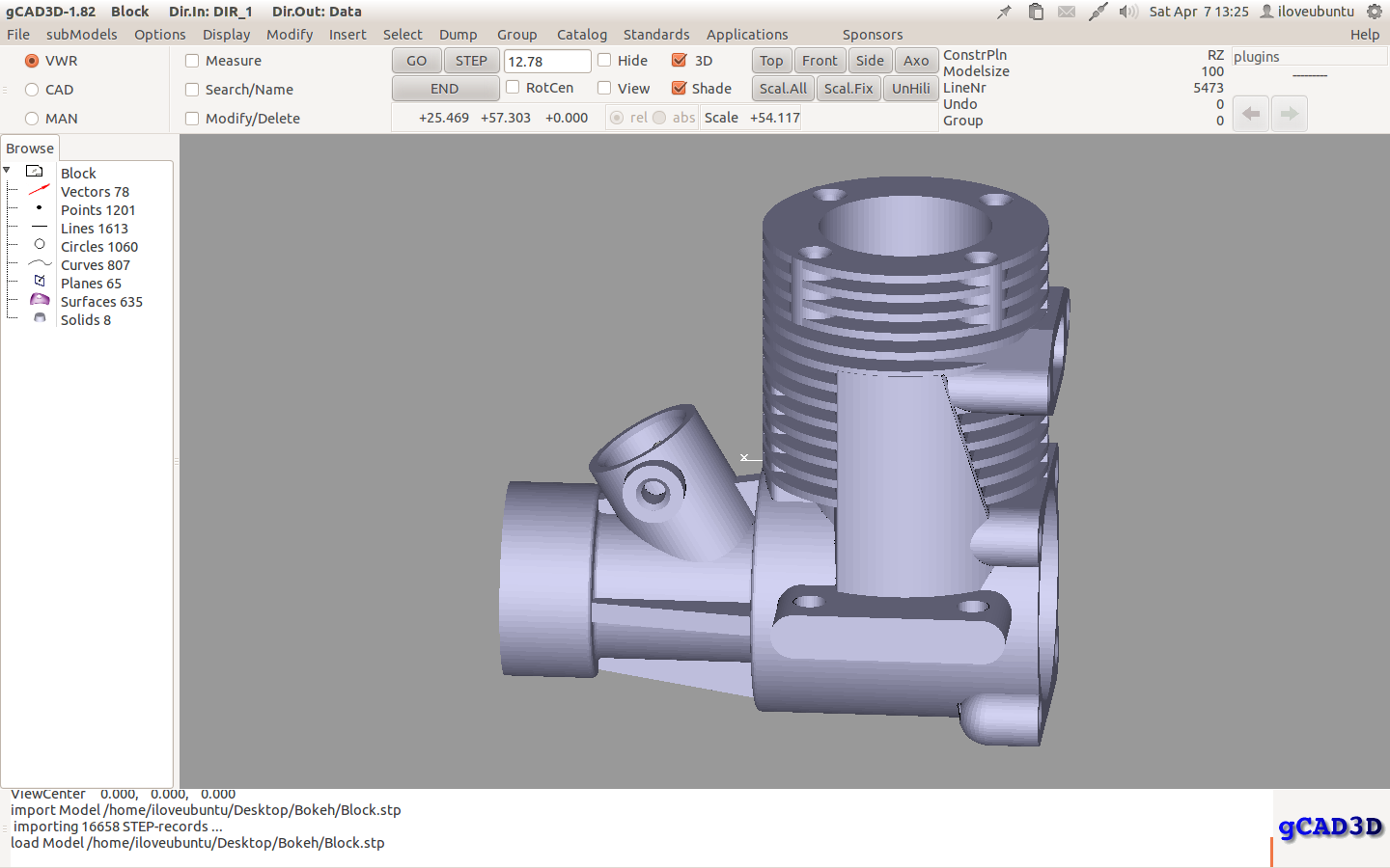 gcad3d 1.82
